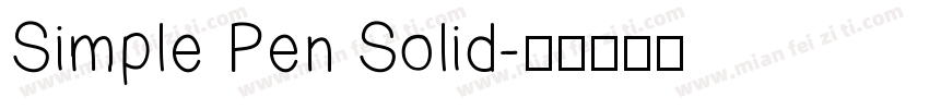 Simple Pen Solid字体转换